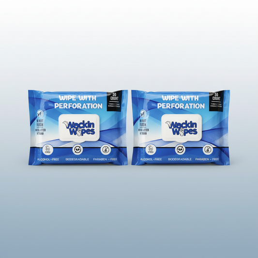Wackin Wipes - 50 Count with Perforated Center | 1 Pack