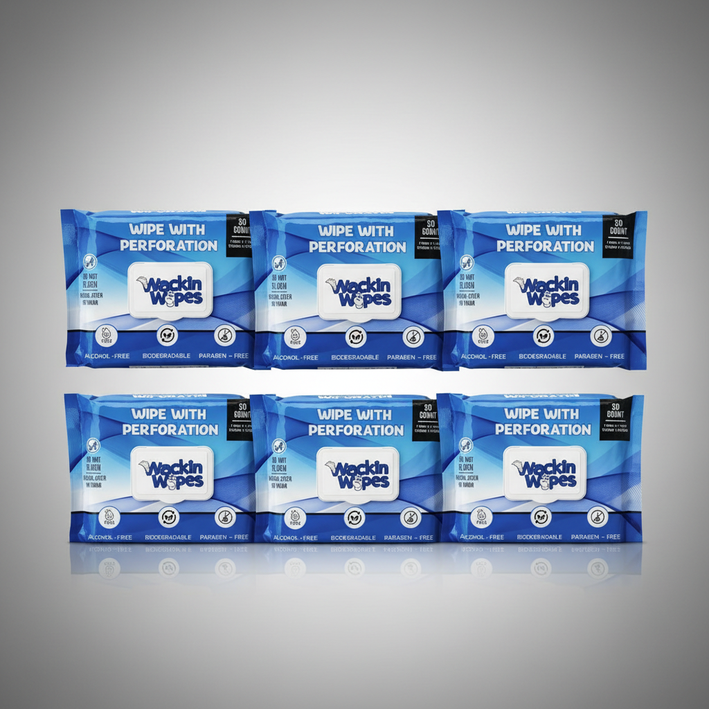 Wackin Wipes - 50 Count with Perforated Center | 1 Pack