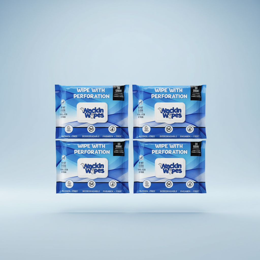 Wackin Wipes - 50 Count with Perforated Center | 1 Pack