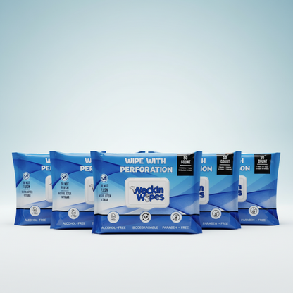 Wackin Wipes - 50 Count with Perforated Center | 1 Pack